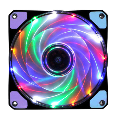 For PC Computer 1pc High Quality RGB Adjust LED Fan Cooling DIY 12V 120mm Computers Case Fans Cooler Mod Pophiks ► Photo 1/6