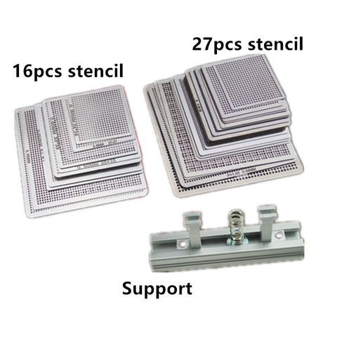 27Pcs /16pcs BGA Stencils  Universal Direct Heated Stencils For SMT SMD Chip Rpair and easy support ► Photo 1/4