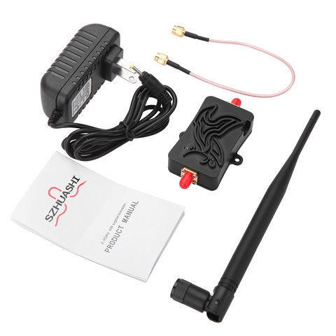 4W 4000mW 802.11b/g/n Wifi Wireless Amplifier Router 2.4Ghz WLAN ZigBee BT Signal Booster with Antenna TDD ► Photo 1/6