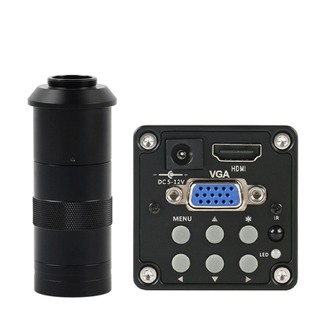 14MP 1080P Digital Video HDMI VGA Microscope Camera + 100X/180X/300X C Mount Lens For PCB Soldering Repair ► Photo 1/5