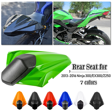 For Kawasaki Ninja300 Z250 Seat Cover Rear Pillion Passenger Hard Solo Seat Cowl Hump Faring Ninja 300 EX300 2013 2014 2015 2016 ► Photo 1/6