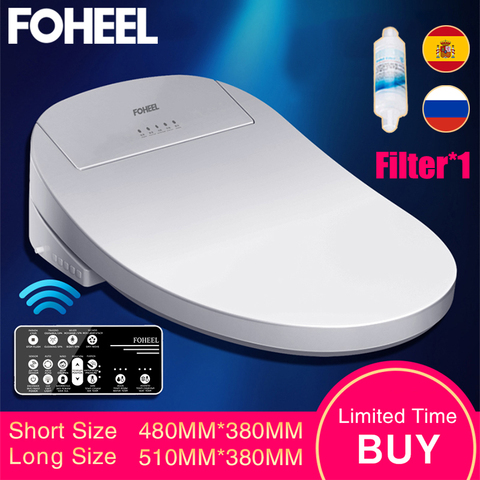 FOHEEL Intelligent Toilet Seat Electric Bidet Cover Smart Bidet heated toilet seat Led Light Wc smart toilet seat lid ► Photo 1/6