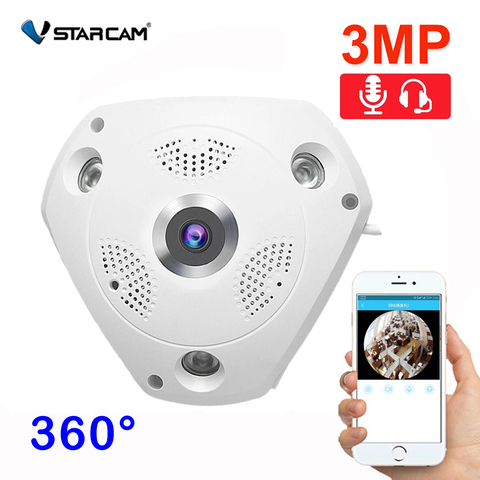 Vstarcam Wifi IP Panoramic Camera 3MP 360 Degree Camara IP Fisheye 1536P 3D VR Video IP Cam Wireless Video Surveillance Camera ► Photo 1/6