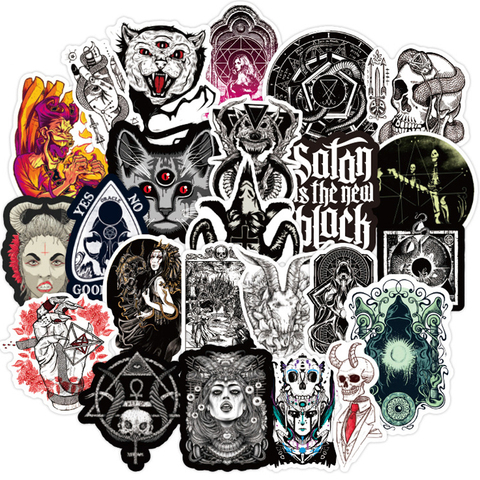 50PCS New Gothic Style Horror Devil Witch Graffiti Stickers DIY Car Skateboard Luggage Guitar Laptop Cool Decal Stickers Kid Toy ► Photo 1/6