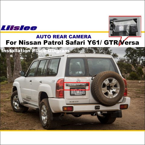 Liislee Rear view Camera For Nissan Patrol Safari Y61 GTR Versa CCD Night Vision Reversing Camera License Plate Camera Backup ► Photo 1/1