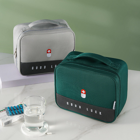 Thickened Layered Medicine Box Large-Capacity Home Portable Waterproof Fabric Medicine Cabinet Storage Box First Aid Kit ► Photo 1/6
