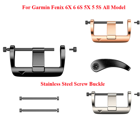 22 26mm Quick Fit Stainless Steel Screw Buckle for Garmin Fenix 6X Fenix 6 6S Fenix 5X 5 3 3HR Watch Easy Fit Buckle Connector ► Photo 1/6
