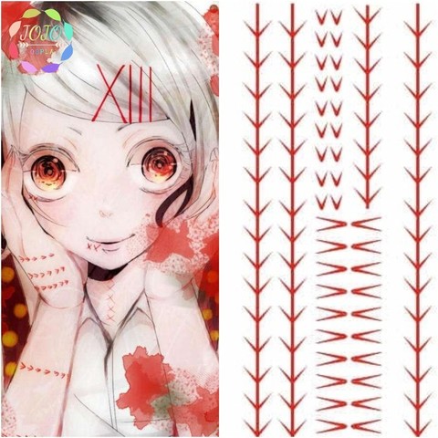 Anime Juzo Juuzou Suzuya Rei Tokyo Ghoul Temporary Tattoo Cosplay Accessory Prop Costume Transfer Sticker Body Art Waterproof ► Photo 1/2