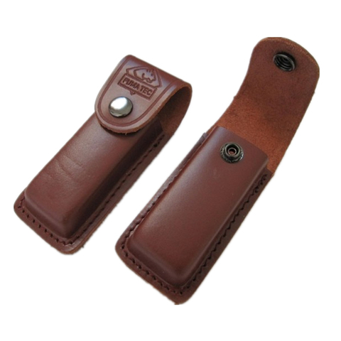 EDC Gear outdoor tool fold knife flashlight holder leather sheath carry belt loop pocket hunt camp case multi holster pouch bag ► Photo 1/1