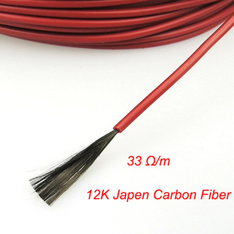 20M 12K 33Ohm Infrared Heating Floor Heating Cable System 3.0mm Ptfe Carbon Fiber Wire Electric Floor Hotline Thickening 1Roll ► Photo 1/6