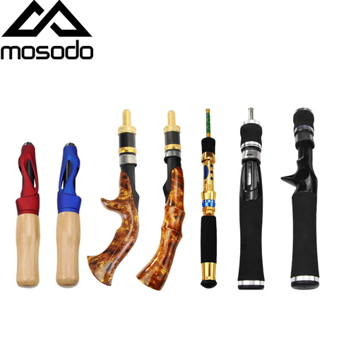 Mosodo Spinning Fishing Rod Handle Soft Wooden Grip Ice Winter Fishing Rod Carbon Fiber Mini Fishing Pole Tackle Metal Handle ► Photo 1/6