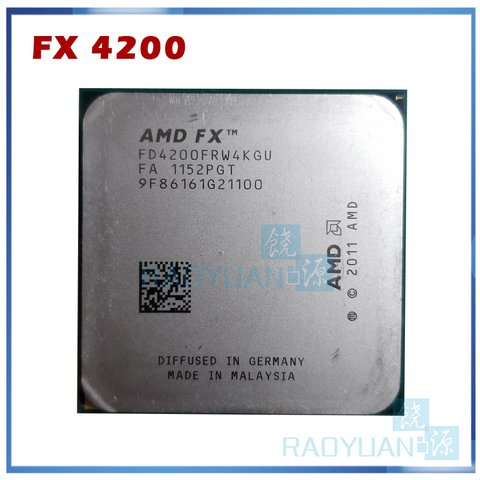 AMD FX-Series FX-4200 FX 4200 3.3 GHz Quad-Core CPU Processor FD4200FRW4KGU Socket AM3+ ► Photo 1/1