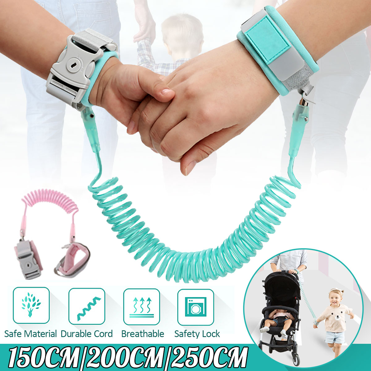 Baby Kids Safety Leash Anti Lost Anti-lost Wrist Strap Child Toddler Harness
