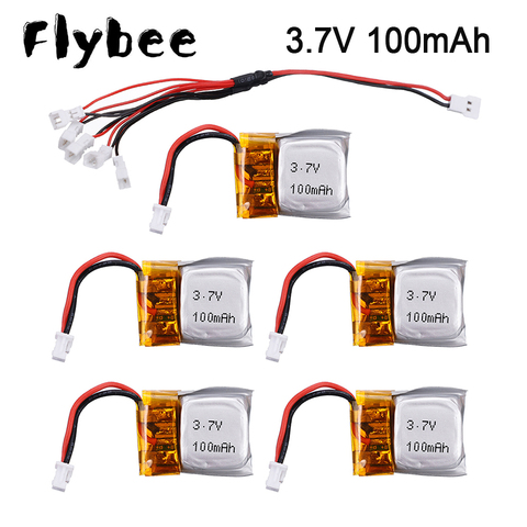 3.7V 100mAh Li-po Battery 1.25mm plug for Cheerson CX-10 CX-10A FQ777-124 Hubsan Q4 Wltoys V272 Mini RC Quadcopter Drone Battery ► Photo 1/1