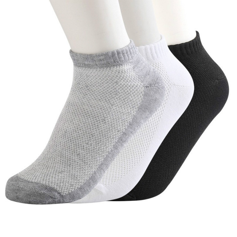 5pairs Mens Ankle Socks Quality Mesh Boat Short Socks Male Invisible Sock