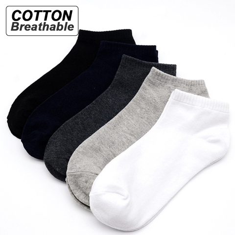 5Pairs/lot Men Socks Cotton Large size39-48 High Quality Casual Breathable Boat Socks Short Men Socks Busines Male Socks Summer ► Photo 1/6