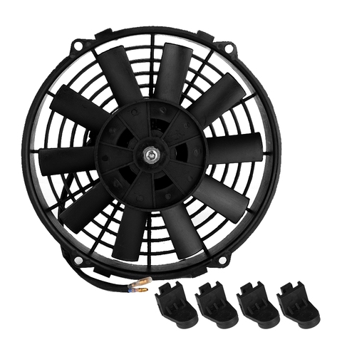 Universal Cooling Fan 12V 24V 80W 9inch Car Curved Blade Air Conditioner Condenser Electric Cooling Fan Radiator cooling fan ► Photo 1/6