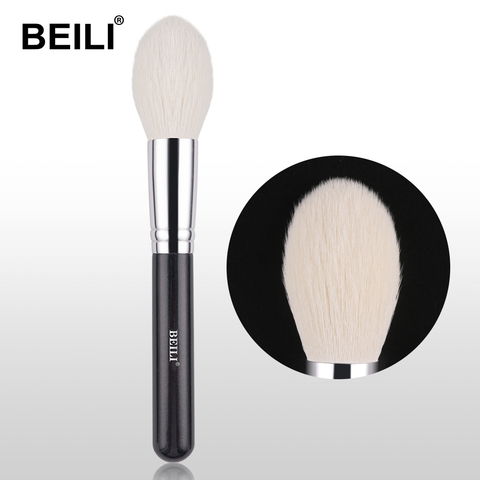BEILI Black Big Powder Makeup Brushes Really Soft Highlight Single  Glitter Handle Professional wool fiber brushes Beauty Tool ► Photo 1/6