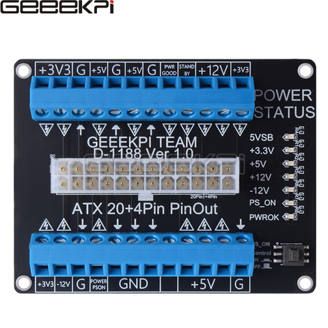 GeeekPi 24/20-pin ATX DC Power Supply Breakout Board ► Photo 1/6