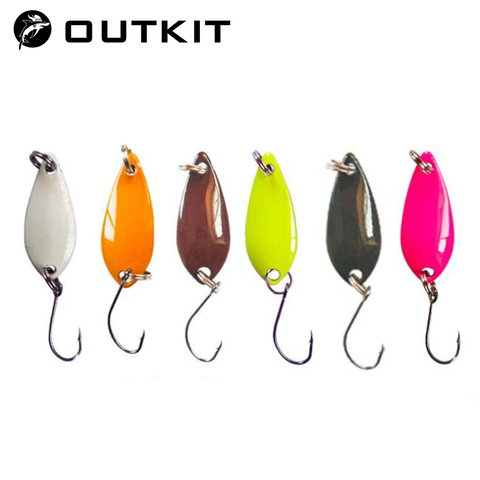 New Mini Fishing Lure 3cm 3g Spoon Metal Lures Colorful Spinnerbsit Minnow Small Fish Single Hook Jig Stream Trout Winter Ice ► Photo 1/6