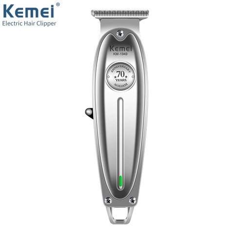 Kemei Professional Hair Clipper All Metal Men Electric Cordless Hair Trimmer 0mm Baldheaded T Blade Finish Haircut Machine 1949 ► Photo 1/5