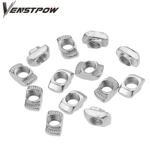 100pcs 50pcs M3/M4/M5*10*6 For 20 Series Slot T nut Sliding T Nut Hammer Drop In Nut Fasten Connector 2022 Aluminum Extrusions ► Photo 1/6