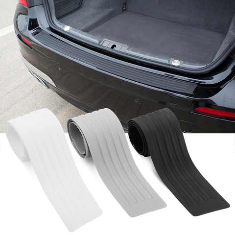 Universal 104*9cm 90*8cm Car Trunk Door Sill Plate Protector Rear Bumper Guard Rubber Mouldings Pad Trim Cover Strip Car Styling ► Photo 1/6