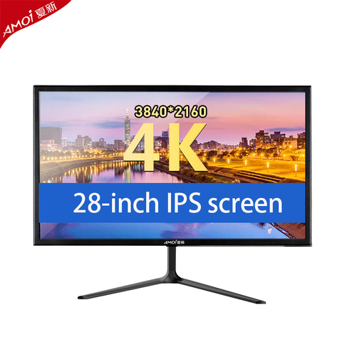 Amoi IPS monitor gamer 4K 28 inch 3840 *2160 LCD monitor pc 2k Flat panel monitor display for desktop computer gaming monitors ► Photo 1/6