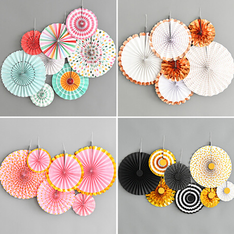 DIY Tissue Paper Fans Party Decorations Christmas Hanging Paper Crafts Baby Shower Decorations Birthday Wedding Decor Supplies ► Photo 1/6