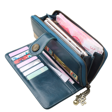 New Large Capacity Women Wallets Pu Leather Female Purses Long Clutch Multifunctional Zipper Hasp Purse Phone Wallet Card Holder ► Photo 1/6