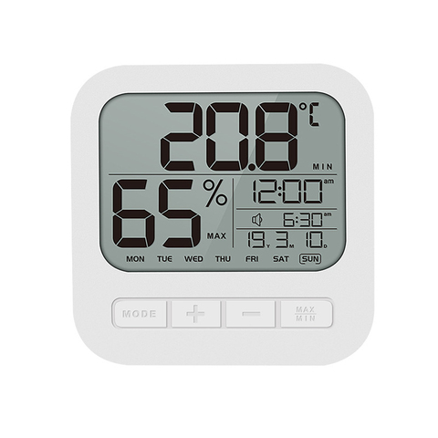Portable Travelling Digital Alarm Clock with Thermometer Hygrometer Child Room Greenhouse Temperature Humidity Meter ► Photo 1/6