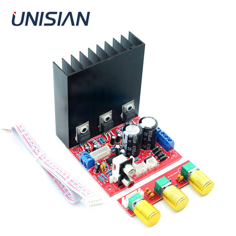UNISIAN LM1875 2.1 Channel Power amplifier Board LM 1875 Three channels Bass Treble Speaker amplifiers for home audio system ► Photo 1/6