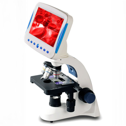 Professional 2000X Digital Compound Biological Microscope Sperm Observation LED School Laboratory with Screen Measuring Line ► Photo 1/6