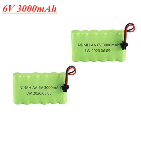 6V 3000mah NiMH Battery For Rc toys Cars Boats Guns Model parts AA NI-MH 2400mAh 6v Rechargeable Battery Pack 1pcs to10pcs ► Photo 1/2