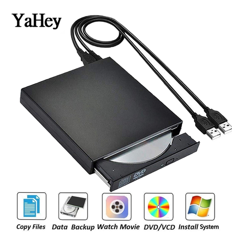 YAHEY 2022 External Combo Optical Drives DVD/CD Player Computer PC CD-RW Burner Writer Recorder Portatil for Laptop Windows 7/8 ► Photo 1/6