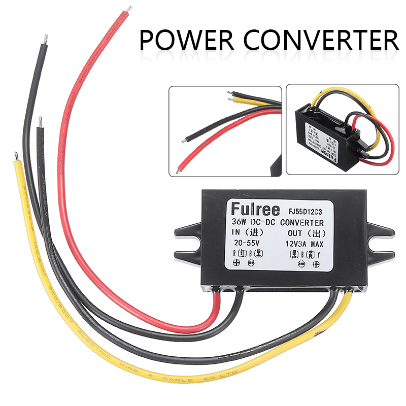 Waterproof 18W Power Converter DC 12V (7~22V) to 6V 3A Buck Power Supply  Module/