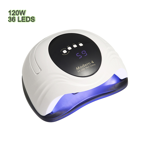 120W LED UV Lamp Nail Dryer LED Nail White Light Nails Gels Manicure Machine with Timer Button LCD Screen Nail Art Tools ► Photo 1/6