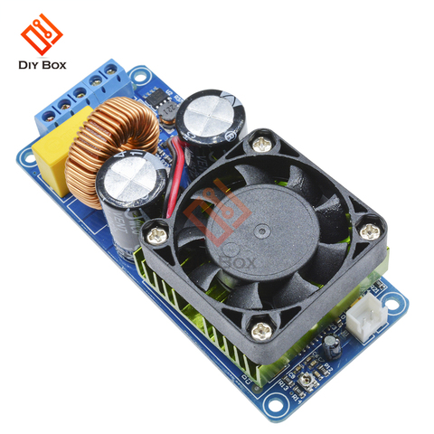 IRS2092S 500W Class D Mono sound Amplifier Board module HIFI High Power Digital Amp 20Hz-20KHz Speaker Protection with Fans ► Photo 1/6