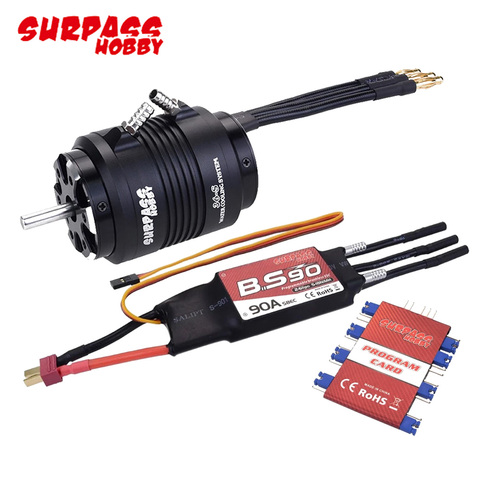 Surpass Waterproof 3660 3500KV Motor w/ Water Cooling Jacket & 90A Brushless ESC Programming Card For RC Boat RC Accessories ► Photo 1/6