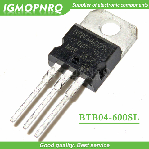 10pcs BTB04-600SL BTB04-600 BTB04 Triacs 4 Amp 600 Volt TO-220  new original ► Photo 1/1