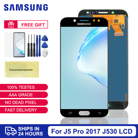 5.2'' Adjust Brightness LCD J530 For Samsung Galaxy J5 2017 J530 J530FM LCD Display Touch Screen Digitizer Assembly J5 Pro 2017 ► Photo 1/6