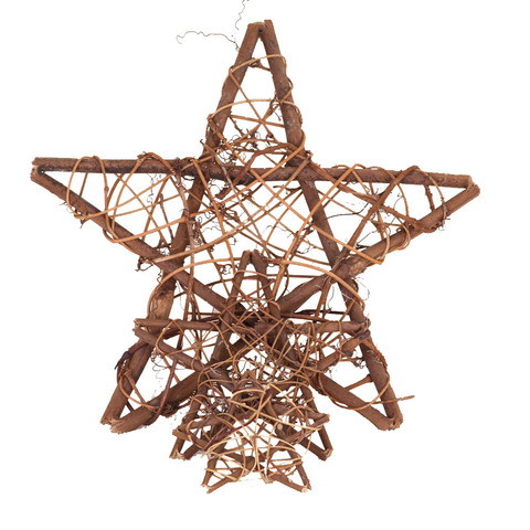 10/15/20/25/30cm Star Christmas Wreath Artificial Rattan Garland Wedding Christmas Tree Decor DIY Hanging Weaved Garlands Craft ► Photo 1/6