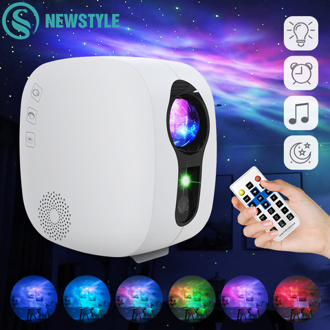 Starry Sky Projector Bluetooth Music Speaker LED Night Light Projector Galaxy Nebula Ocean Star Projector Moon Night Lamp ► Photo 1/6