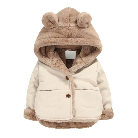 Autumn Winter Baby Fleece Soft Jacket Cartoon Hooded Plus Velvet Infant Boys Coat Newborn Baby Girls Outerwear Baby Snow Wear ► Photo 1/6