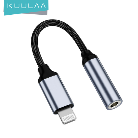 KUULAA Adapter For iPhone to 3.5mm Headphones Adapter For iPhone 11 Pro 8 7 Aux 3.5mm Jack Cable For ios Adapter Accessories ► Photo 1/6