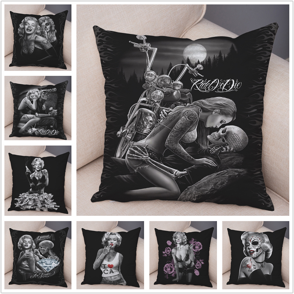 Home Decor New 18''Sexy Marilyn Monroe Pillow Cases Cushions Cushion Cover 