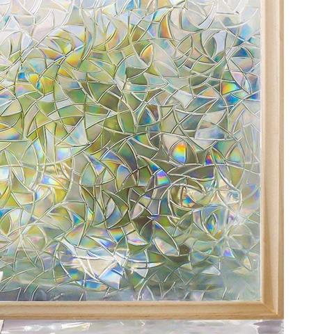 LUCKYYJ 3D Decorative Window Privacy Film Stained Glass Window Sticker,Window Self-adhesive Vinyl Static Anti Uv Glass Tint Film ► Photo 1/6