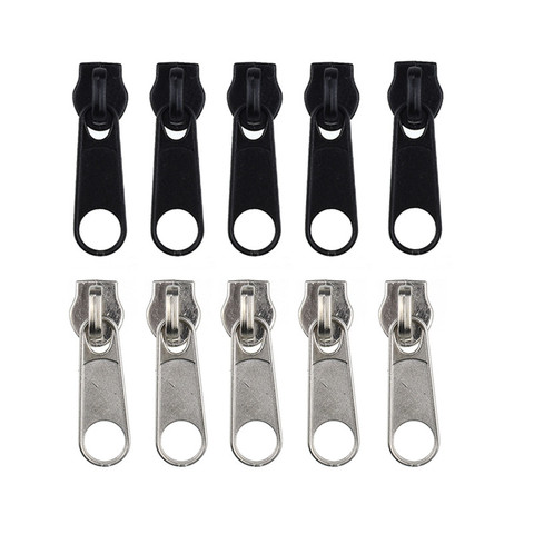 5pcs #3  #5  #8 #10 Metal Zipper Slider Zipper Head Pull Replacement Repair Kit Garment Bag DIY Zip Fastenings Accessories ► Photo 1/6