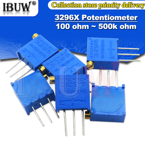 10PCS 3296 3296X Potentiometer resistanceohm Trimpot Trimmer 1K 2K 5K 10K 20K 50K 100K 200K 500K 1M ohm  100R 200R 500R ► Photo 1/6