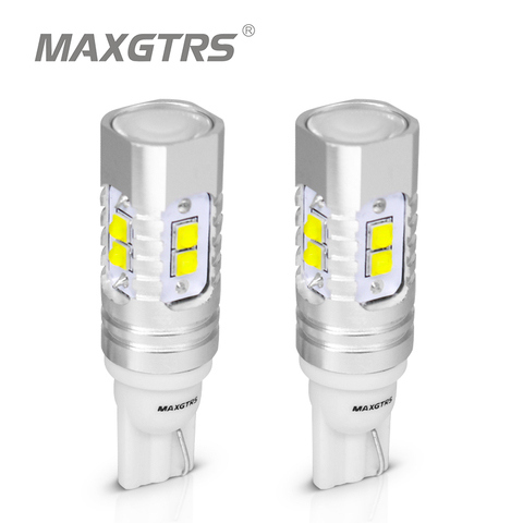 2x T10 194 W5W CREE Chip Led White/Yellow 25W 50W With Len Projector Aluminum Case Bulbs DRL Car Interior Reverse Source Light ► Photo 1/6